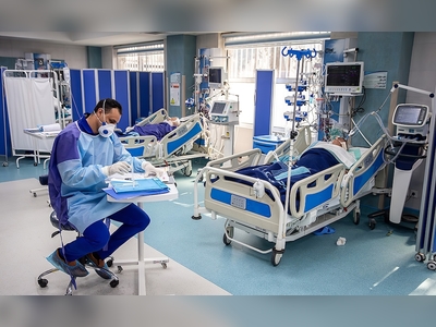 Coronavirus patients at the Imam Khomeini Hospital in Tehran Iran--1 March 2020 copy
