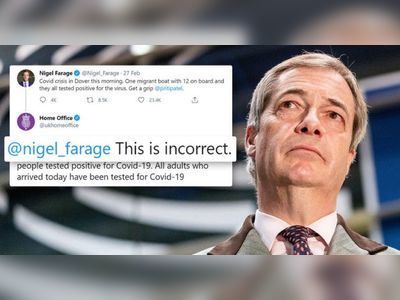 Home Office calls out Nigel Farage for 'incorrect' Covid migrant claims