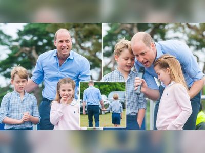 William, George and Charlotte surprise runners at Sandringham half marathon