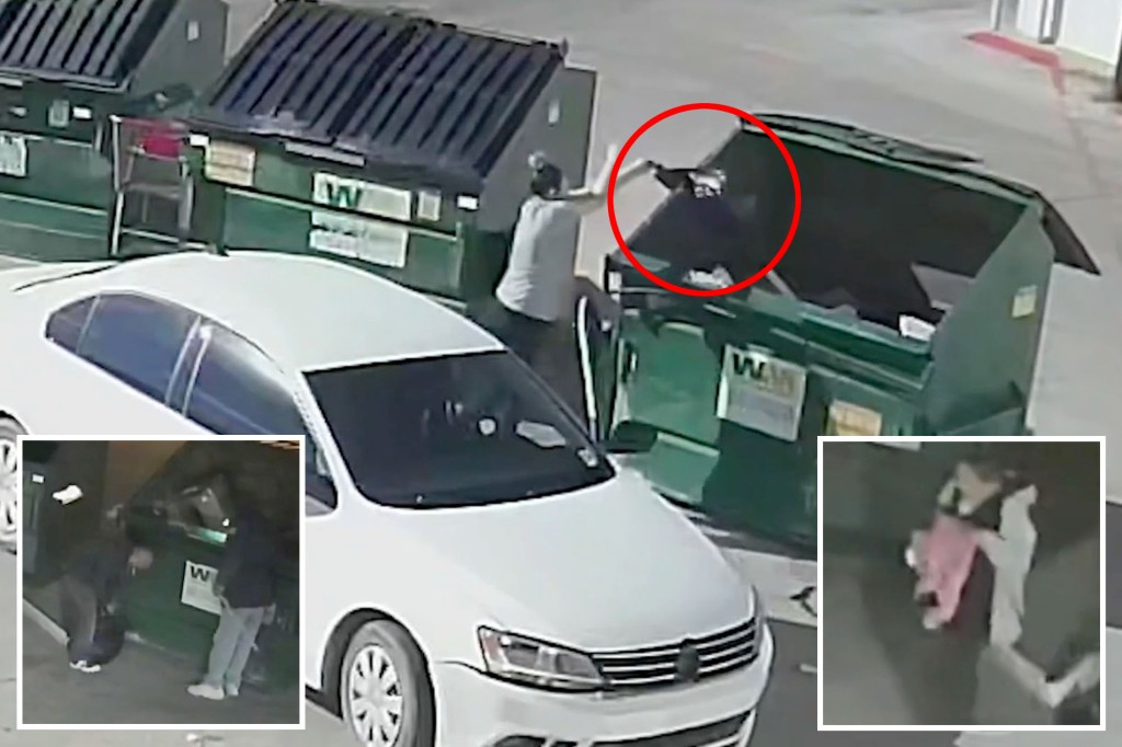 Shocking footage shows teen mom tossing newborn into dumpster in New Mexico