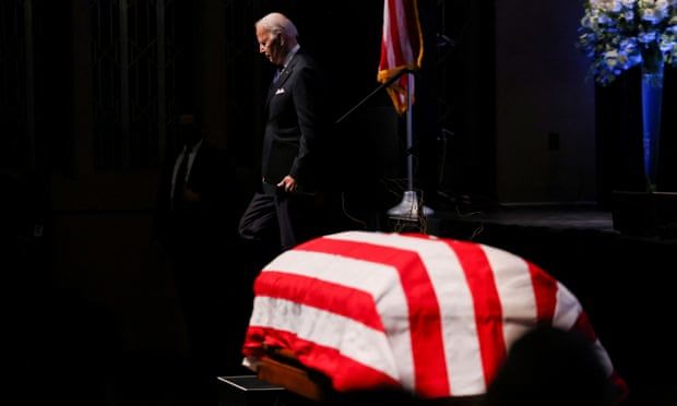 ‘Being tough, being a fighter’: Obama and Biden salute Harry Reid at Las Vegas funeral