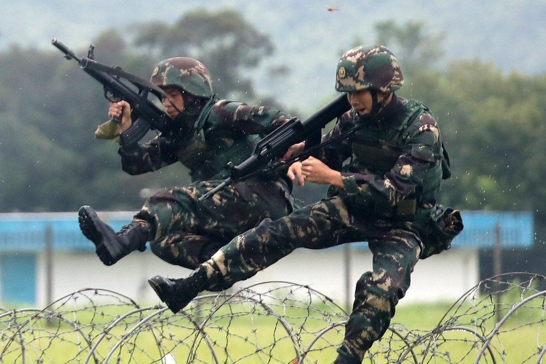 Hong Kong PLA troops conduct first military training exercise of the year