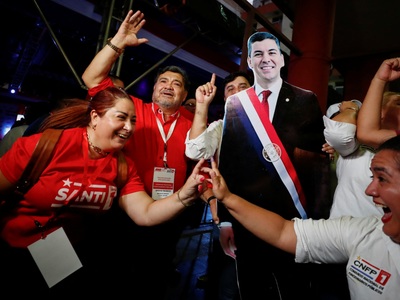 Santiago Pena on track for Paraguay election victory